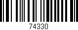 Código de barras (EAN, GTIN, SKU, ISBN): '74330'