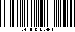 Código de barras (EAN, GTIN, SKU, ISBN): '7433033927458'