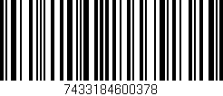 Código de barras (EAN, GTIN, SKU, ISBN): '7433184600378'