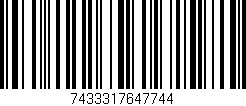 Código de barras (EAN, GTIN, SKU, ISBN): '7433317647744'
