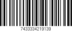 Código de barras (EAN, GTIN, SKU, ISBN): '7433334219139'