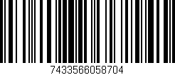 Código de barras (EAN, GTIN, SKU, ISBN): '7433566058704'