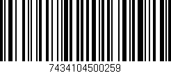 Código de barras (EAN, GTIN, SKU, ISBN): '7434104500259'