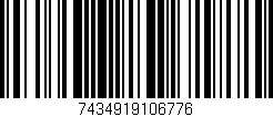 Código de barras (EAN, GTIN, SKU, ISBN): '7434919106776'