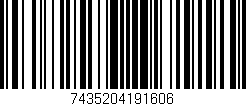 Código de barras (EAN, GTIN, SKU, ISBN): '7435204191606'