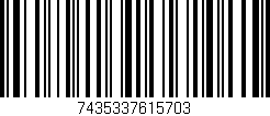 Código de barras (EAN, GTIN, SKU, ISBN): '7435337615703'