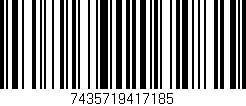 Código de barras (EAN, GTIN, SKU, ISBN): '7435719417185'