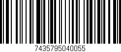 Código de barras (EAN, GTIN, SKU, ISBN): '7435795040055'