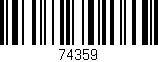 Código de barras (EAN, GTIN, SKU, ISBN): '74359'