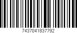 Código de barras (EAN, GTIN, SKU, ISBN): '7437041837792'