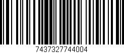 Código de barras (EAN, GTIN, SKU, ISBN): '7437327744004'