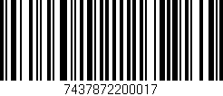 Código de barras (EAN, GTIN, SKU, ISBN): '7437872200017'