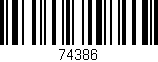 Código de barras (EAN, GTIN, SKU, ISBN): '74386'