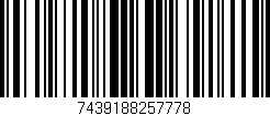 Código de barras (EAN, GTIN, SKU, ISBN): '7439188257778'