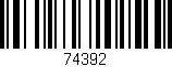 Código de barras (EAN, GTIN, SKU, ISBN): '74392'