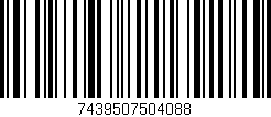 Código de barras (EAN, GTIN, SKU, ISBN): '7439507504088'