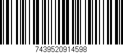 Código de barras (EAN, GTIN, SKU, ISBN): '7439520914598'