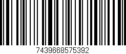 Código de barras (EAN, GTIN, SKU, ISBN): '7439668575392'