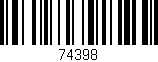 Código de barras (EAN, GTIN, SKU, ISBN): '74398'