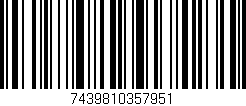 Código de barras (EAN, GTIN, SKU, ISBN): '7439810357951'