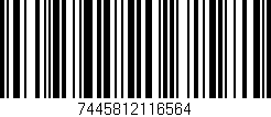 Código de barras (EAN, GTIN, SKU, ISBN): '7445812116564'