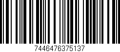 Código de barras (EAN, GTIN, SKU, ISBN): '7446476375137'