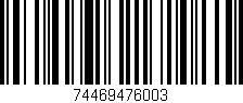 Código de barras (EAN, GTIN, SKU, ISBN): '74469476003'