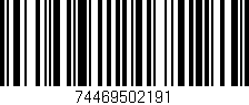 Código de barras (EAN, GTIN, SKU, ISBN): '74469502191'