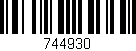 Código de barras (EAN, GTIN, SKU, ISBN): '744930'