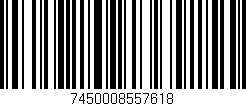 Código de barras (EAN, GTIN, SKU, ISBN): '7450008557618'