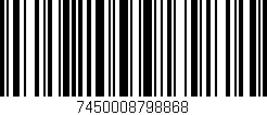 Código de barras (EAN, GTIN, SKU, ISBN): '7450008798868'