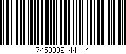 Código de barras (EAN, GTIN, SKU, ISBN): '7450009144114'