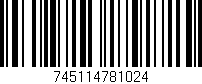 Código de barras (EAN, GTIN, SKU, ISBN): '745114781024'