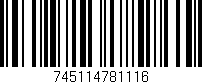 Código de barras (EAN, GTIN, SKU, ISBN): '745114781116'