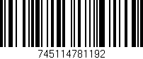 Código de barras (EAN, GTIN, SKU, ISBN): '745114781192'