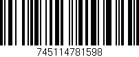 Código de barras (EAN, GTIN, SKU, ISBN): '745114781598'