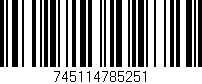 Código de barras (EAN, GTIN, SKU, ISBN): '745114785251'