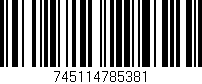 Código de barras (EAN, GTIN, SKU, ISBN): '745114785381'