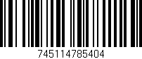 Código de barras (EAN, GTIN, SKU, ISBN): '745114785404'