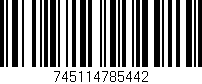 Código de barras (EAN, GTIN, SKU, ISBN): '745114785442'