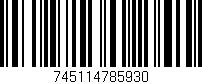Código de barras (EAN, GTIN, SKU, ISBN): '745114785930'