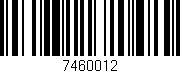 Código de barras (EAN, GTIN, SKU, ISBN): '7460012'