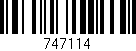 Código de barras (EAN, GTIN, SKU, ISBN): '747114'