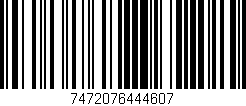 Código de barras (EAN, GTIN, SKU, ISBN): '7472076444607'