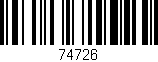 Código de barras (EAN, GTIN, SKU, ISBN): '74726'