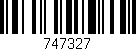 Código de barras (EAN, GTIN, SKU, ISBN): '747327'