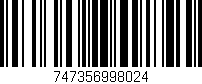 Código de barras (EAN, GTIN, SKU, ISBN): '747356998024'