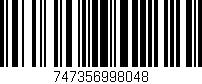 Código de barras (EAN, GTIN, SKU, ISBN): '747356998048'