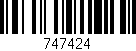 Código de barras (EAN, GTIN, SKU, ISBN): '747424'