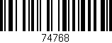 Código de barras (EAN, GTIN, SKU, ISBN): '74768'